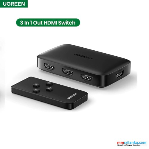 UGREEN HDMI Switcher 3 In 1 Out  4K@30HZ